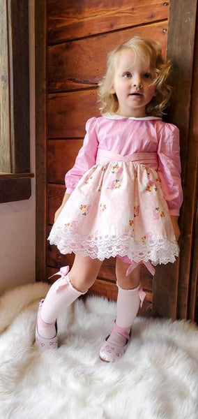 Vintage Pink Santa Dress Heirloom Collection In stock