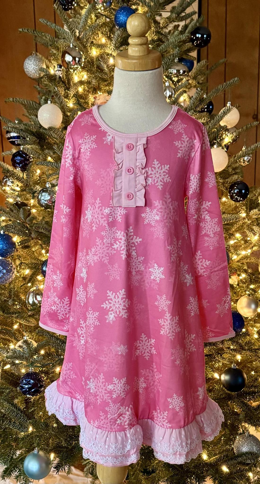 Pink Snowflakes Lounge Gown Price includes shipping!
