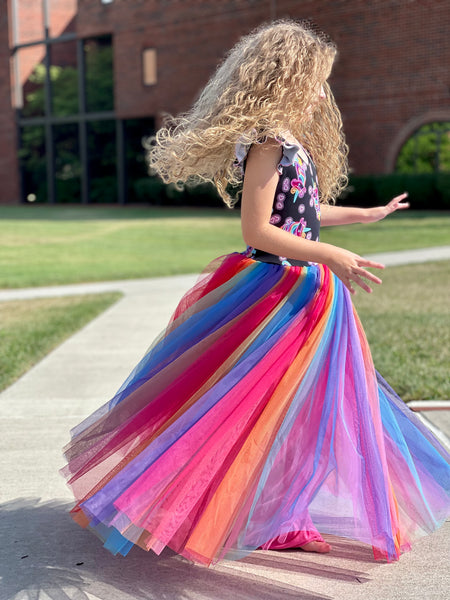 Unicorn Rainbow Maxi Dress