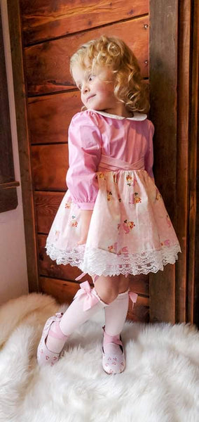 Vintage Pink Santa Dress Heirloom Collection In stock